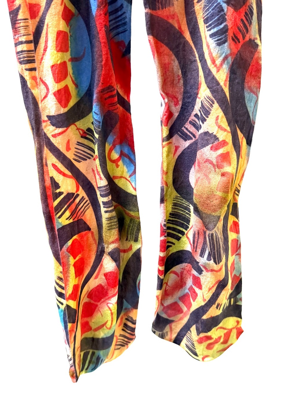 Vibrant Art to Wear Abstract Multicolor Tights, Modern